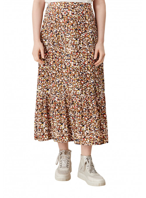 Midi skirt with allover print