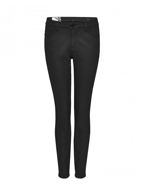 Jeans enduit taille moyenne...