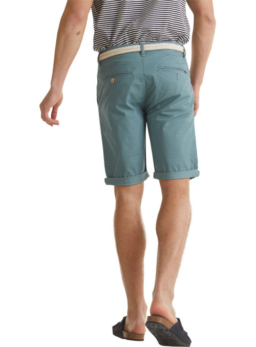 Patterned chino shorts with...