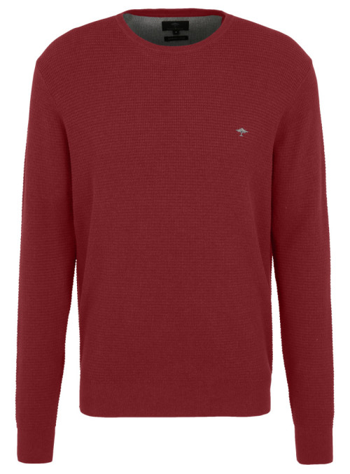 Knitted sweater with crew...