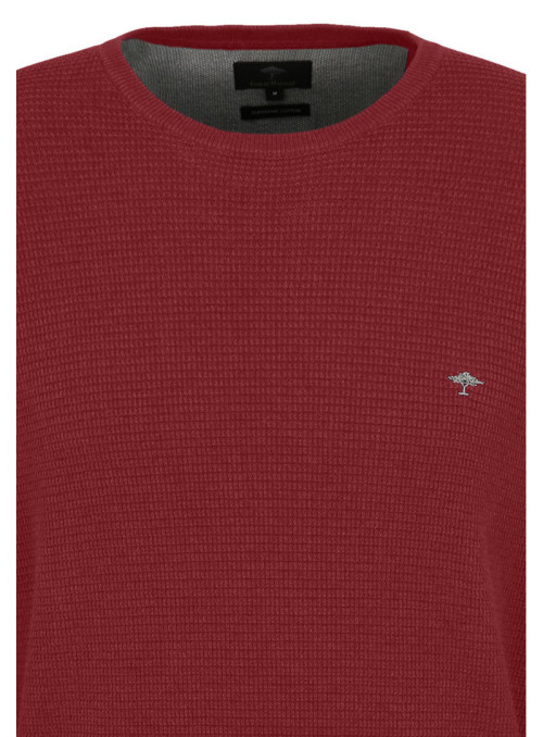 Knitted sweater with crew...