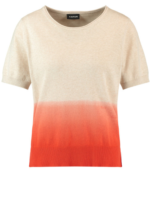 Short sleeve sweater with...