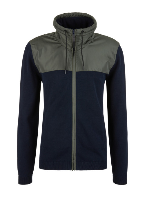 Veste en mélange tissus 