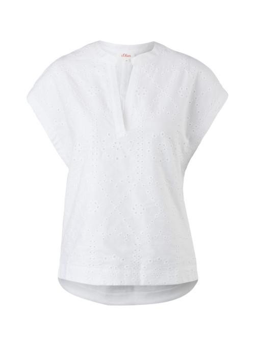 Blouse shirt with V-neck...