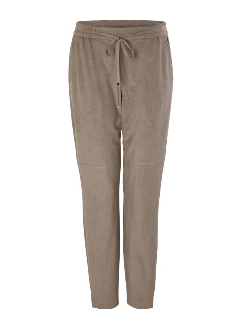 Pantalon aspect daim avec...