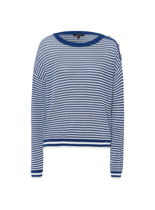 Pull-over en maille rayée