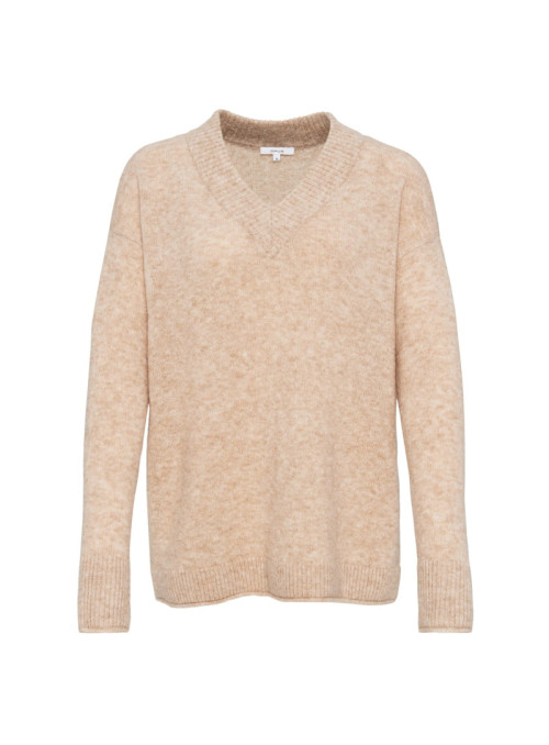 Pull en tricot avec col en V