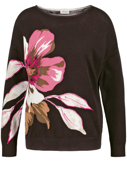 Pull en tricot avec imprimé...