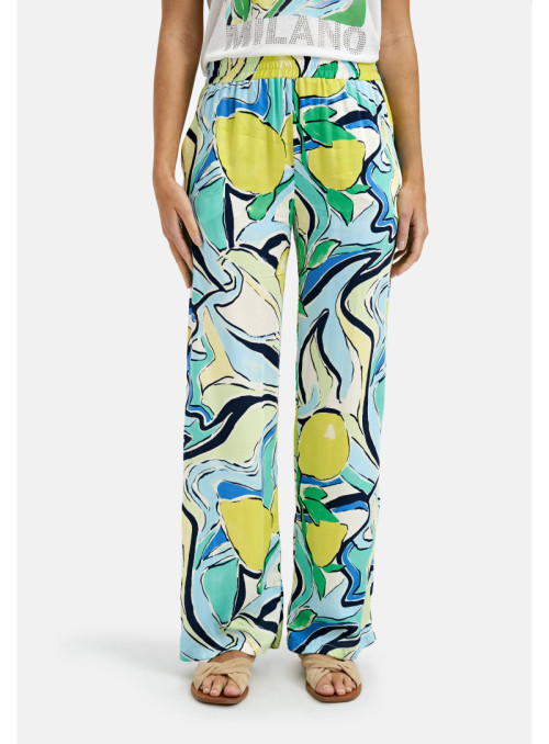 WIDELEG PANTS WITH ELASTIC WB