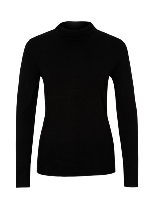 Knit sweater with stand up...
