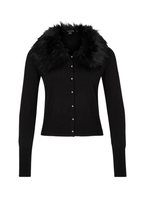 Cardigan with faux fur