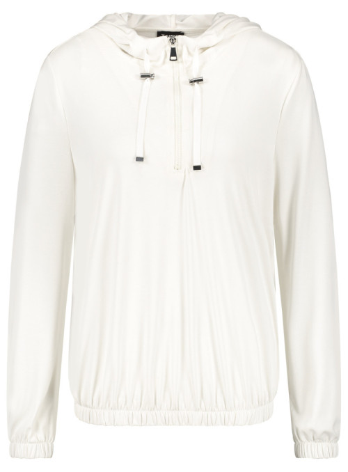 Hoodie with elastic hem