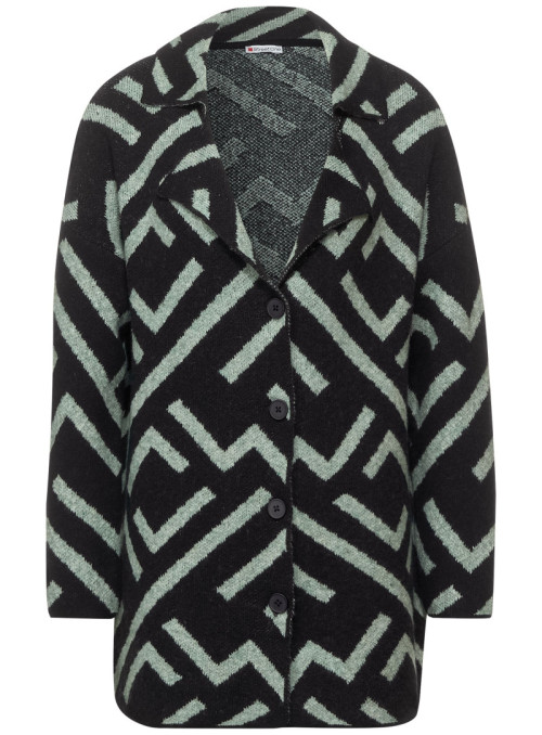Cardigan in zig-zag look...