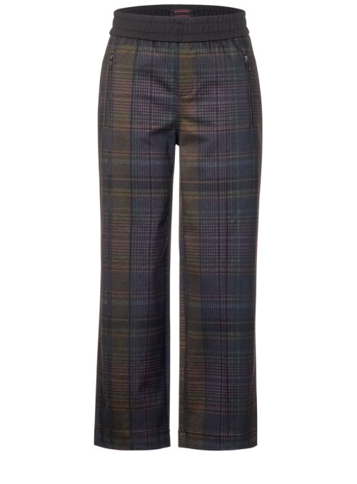 Wide Leg Hose mit Karo...