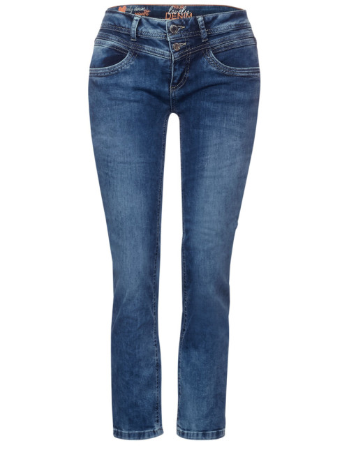 Shortened casual fit jeans