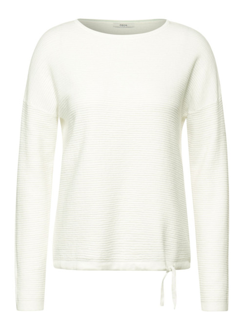 Ribbed pullover with...