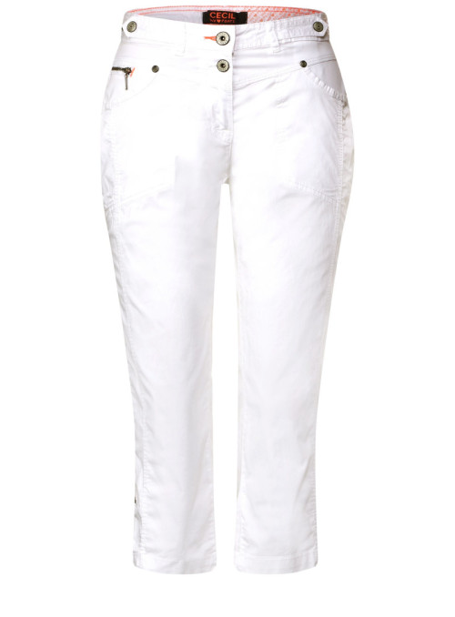 Casual fit pants in 3/4 length