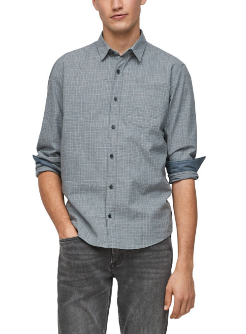 Plaid shirt with chest pocket