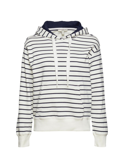 Striped hoodie in 100% cotton