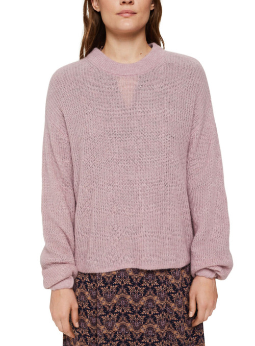 Striped knit sweater with...