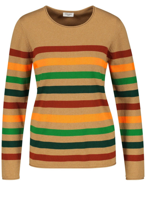 Gestreifter Pullover mit...