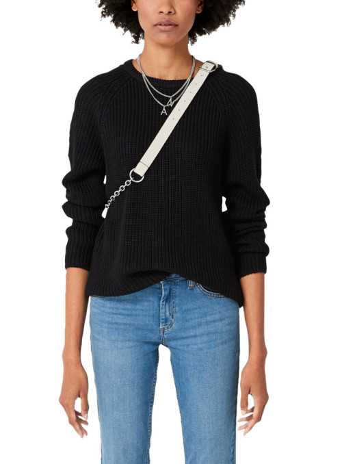 Ribbed knit sweater