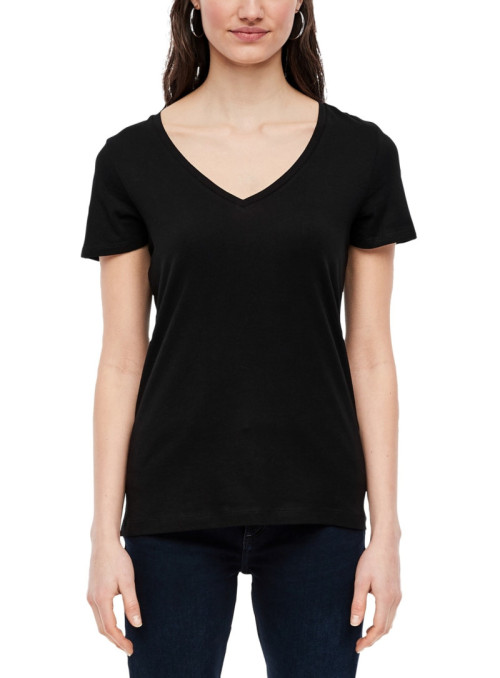 T-shirt with V-neck