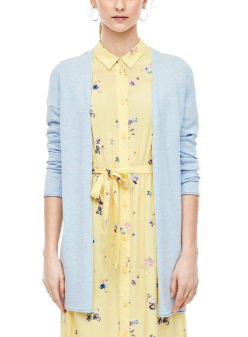 Long cardigan en maille fine
