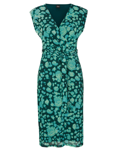 Meshkleid mit Wickelausschnitt