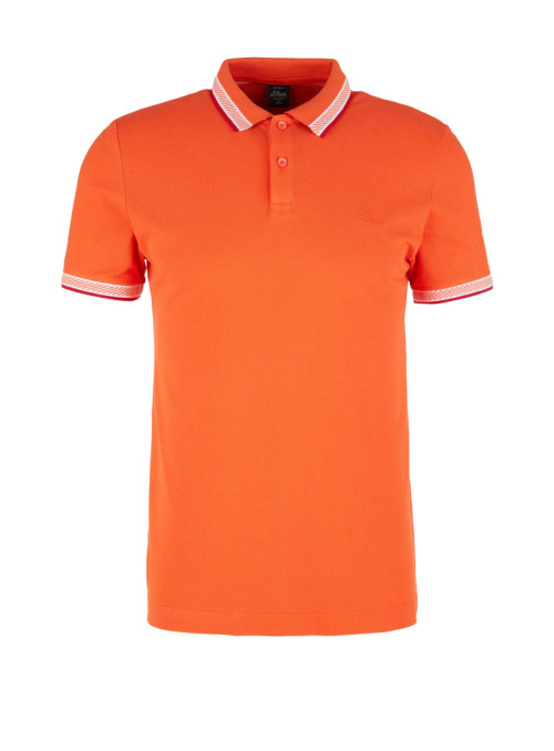 Polo shirt with striped collar