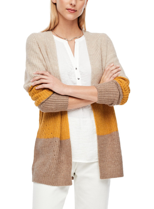 Open cardigan with colour...