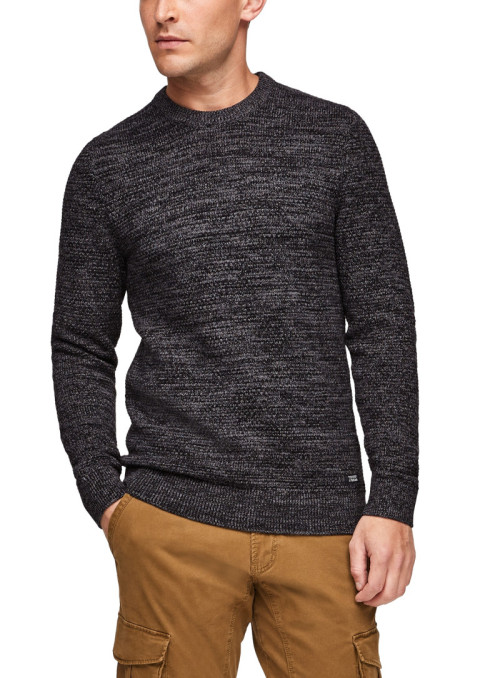 Strickpullover im Melange-Look