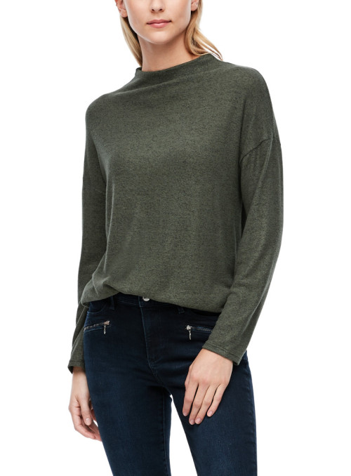 Sweater with stand-up...