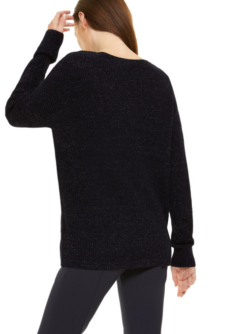 Strickpullover mit Glitzergarn
