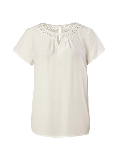 Short sleeve blouse with...