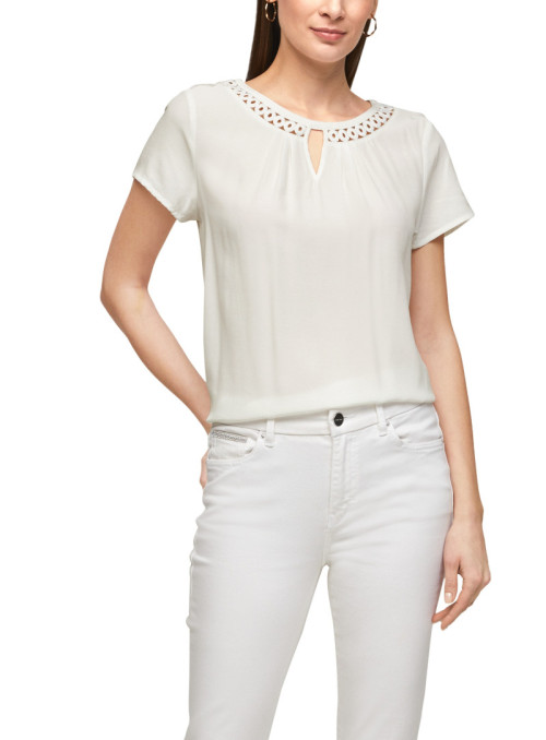 Short sleeve blouse with...