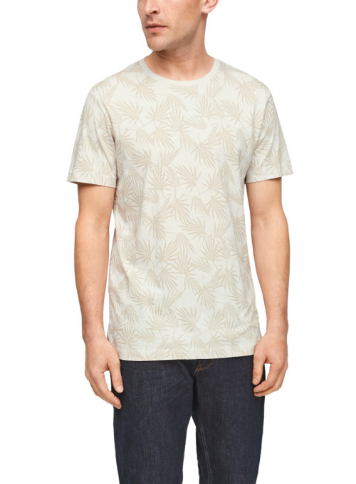 T-shirt with leaf print