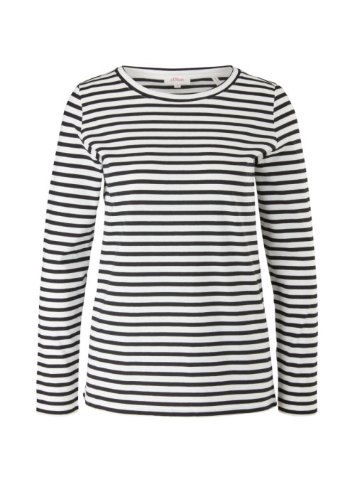 Gestreiftes Langarm T-Shirt
