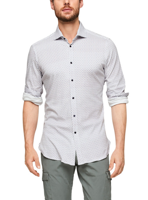 Chemise slim fit avec motif...