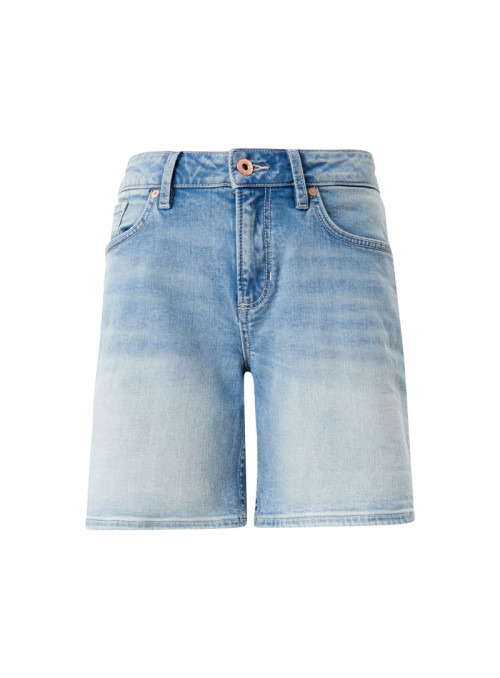 Short en jean à effet délavé