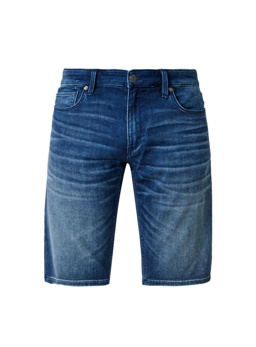 Jeans bermuda avec délavage