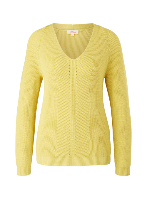 Pull en tricot avec col en V