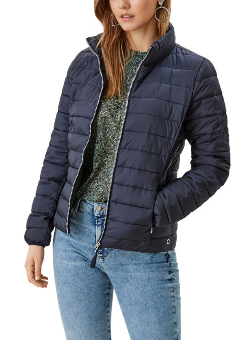 Quilted jacket with stand...