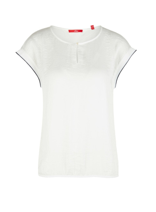T-shirt with satin front
