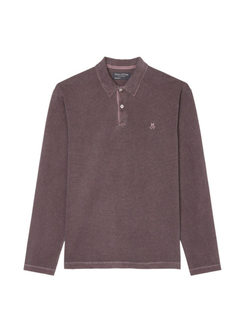 Polo, long sleeve, woven...