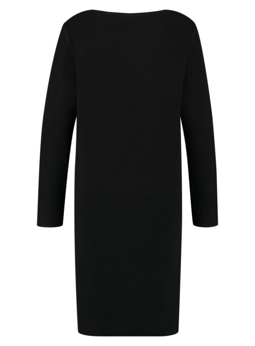 Straight knit dress with...