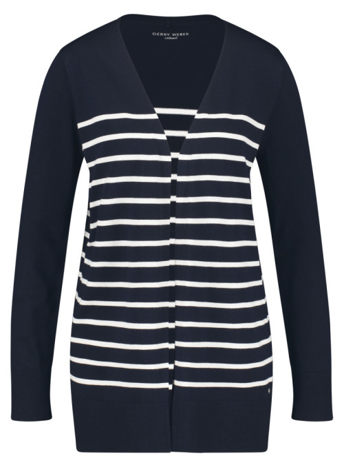 Open cardigan with stripe...