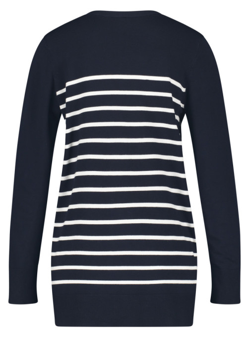 Open cardigan with stripe...