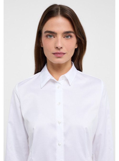 Twill blouse with shirt collar