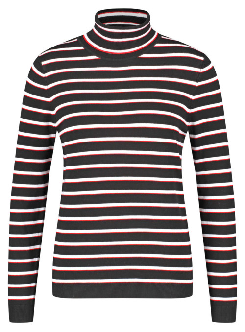 Striped turtleneck sweater